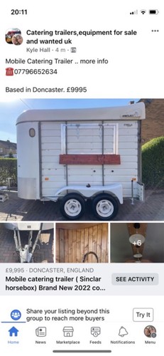 Horsebox catering trailer - catering,