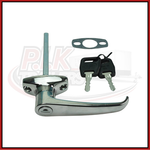 Chrome handle door lock - l,